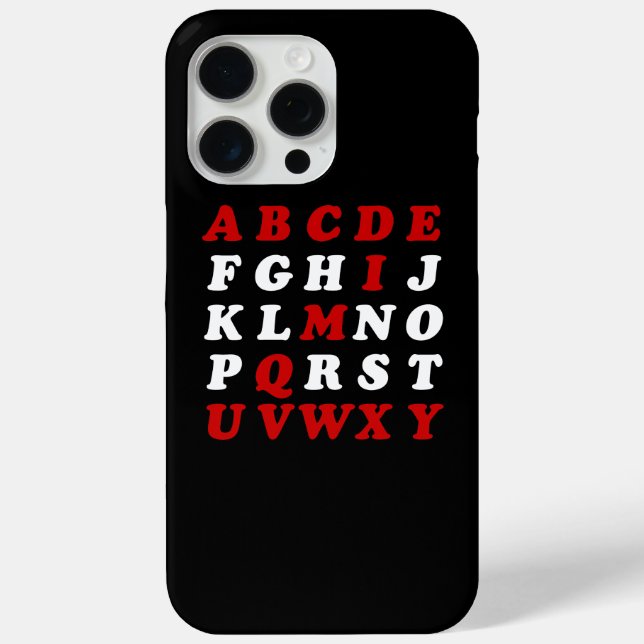 Coques Case-Mate iPhone Alphabet anglais (Verso)