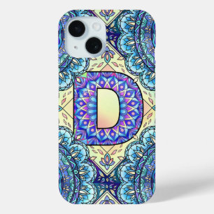 Coque Pour iPhone 15 Alphabet D mandala