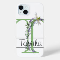 Alphabet lettre T, aquarelle LavenderDragonfly