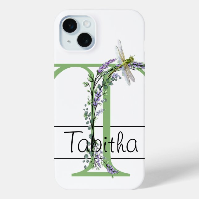 Coques Case-Mate iPhone Alphabet lettre T, aquarelle LavenderDragonfly (Verso)