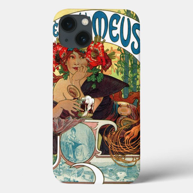 Coques Case-Mate iPhone Alphonse Mucha Bieres De La Meuse (Verso)