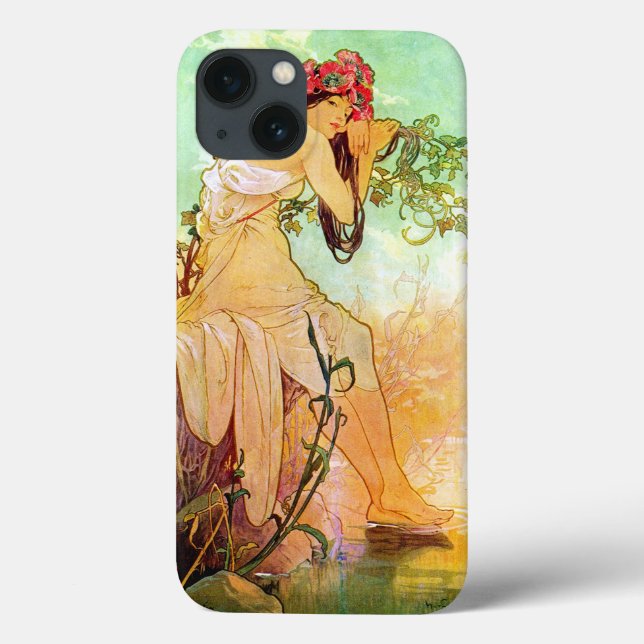 Coques Case-Mate iPhone Alphonse Mucha Girl By The Pond (Verso)