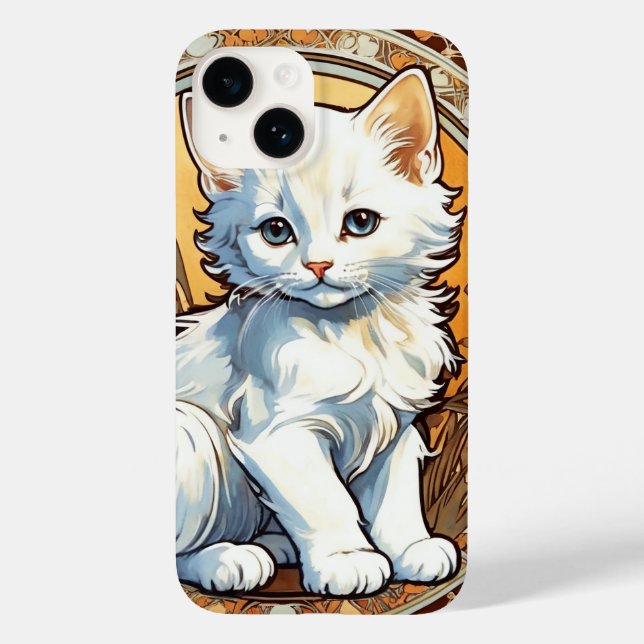 Coques Case-Mate iPhone Alphonse Mucha Style Chat (Verso)