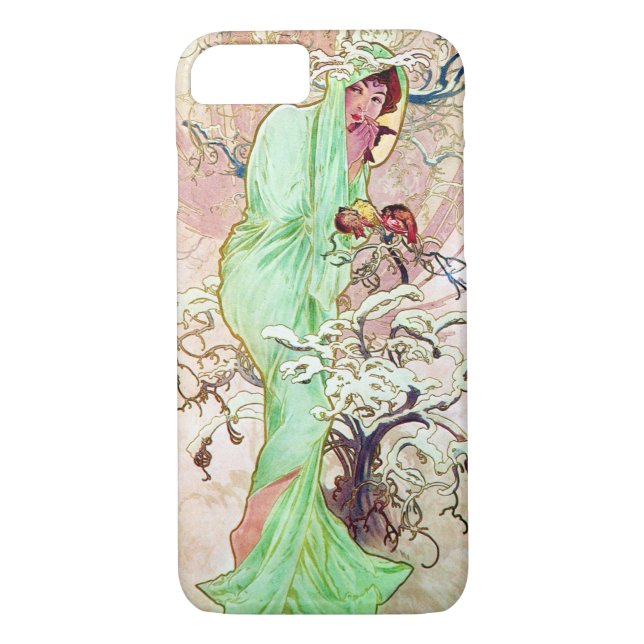 Coques Case-Mate iPhone Alphonse Mucha Winter II (Dos)