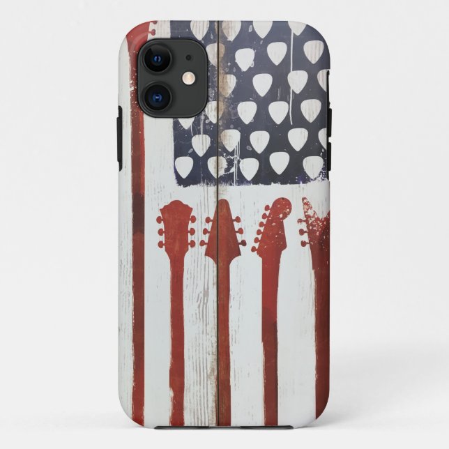 Coques Case-Mate iPhone American Flag patriotique guitare thème musical (Dos)