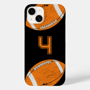 Coque Pour iPhone 14 American Football Custom Jersey Numéro noir