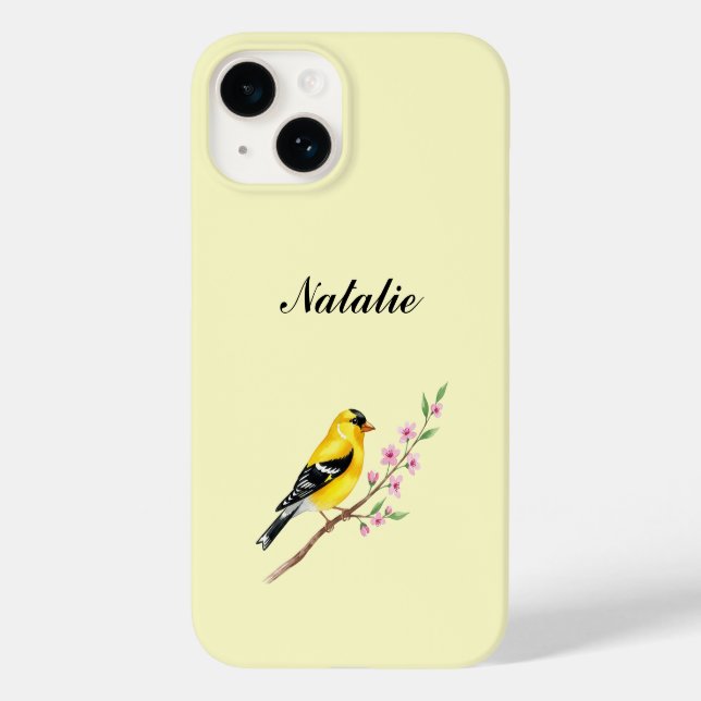 Coques Case-Mate iPhone American Goldfinch Wild Bird Lover Gift Custom  (Verso)