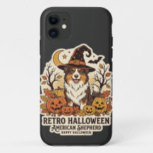 American Shepherd Halloween Retro Dog Lover Throw