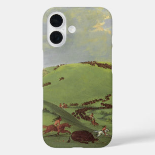 Coques iPhone 16 Amérindiens d'époque, Poursuite du bison par Catli