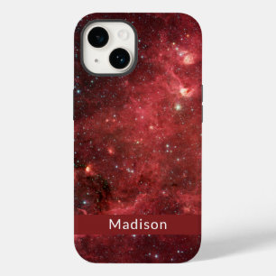 Coque Pour iPhone 14 Amérique du Nord Nebula Infrarouge Votre Nom