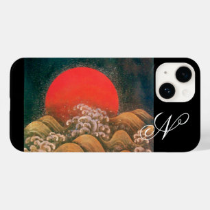 Coque Pour iPhone 14 AMETERASU, SUN GODDESS rouge brun noir