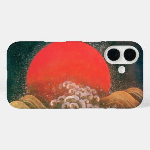 Coques iPhone 16 AMETERASU, SUN GODDESS rouge brun noir