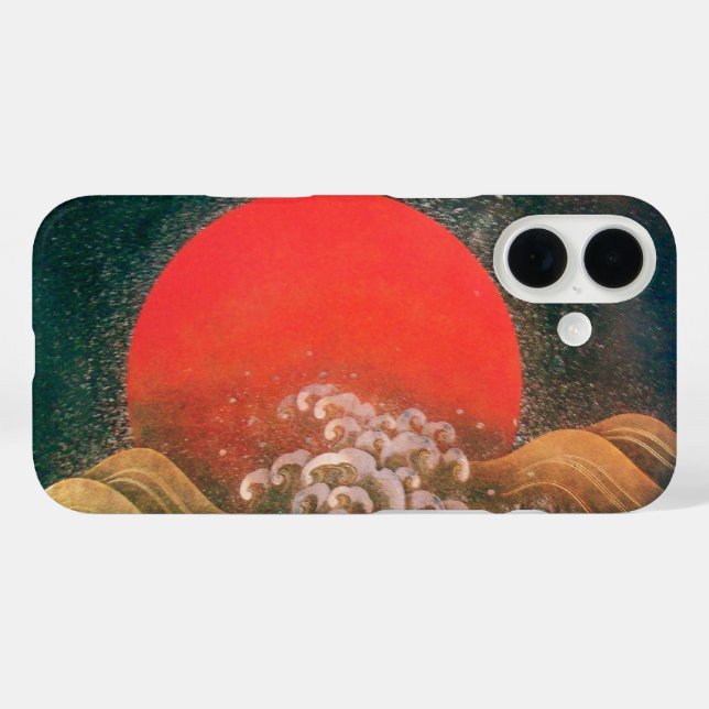 Coques Case-Mate iPhone AMETERASU, SUN GODDESS rouge brun noir (Verso (horizontal))