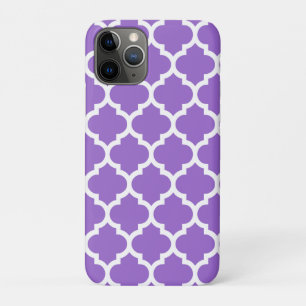 Case-Mate iPhone Case Amethyst White Marocain Quatrefoil Motif #5