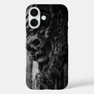 Coques iPhone 16 Amor Fati Stone Ailes Crâne