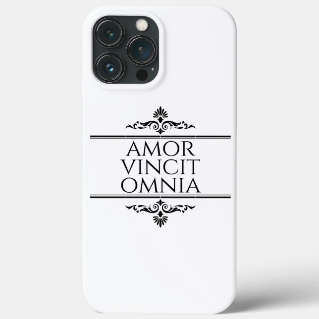 Coques Case-Mate iPhone Amor Vincit Omnia Love conquiert Toutes Les Phrase (Verso)