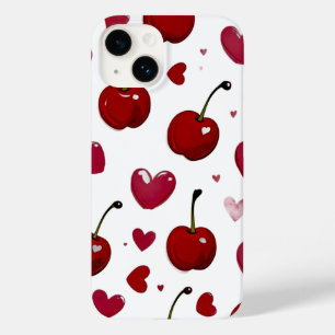 Coque Pour iPhone 14 Amour cerise