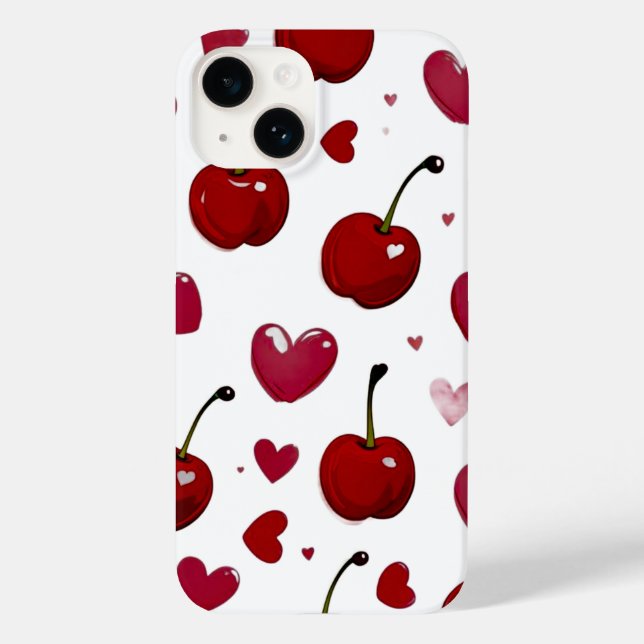 Coques Case-Mate iPhone Amour cerise (Verso)