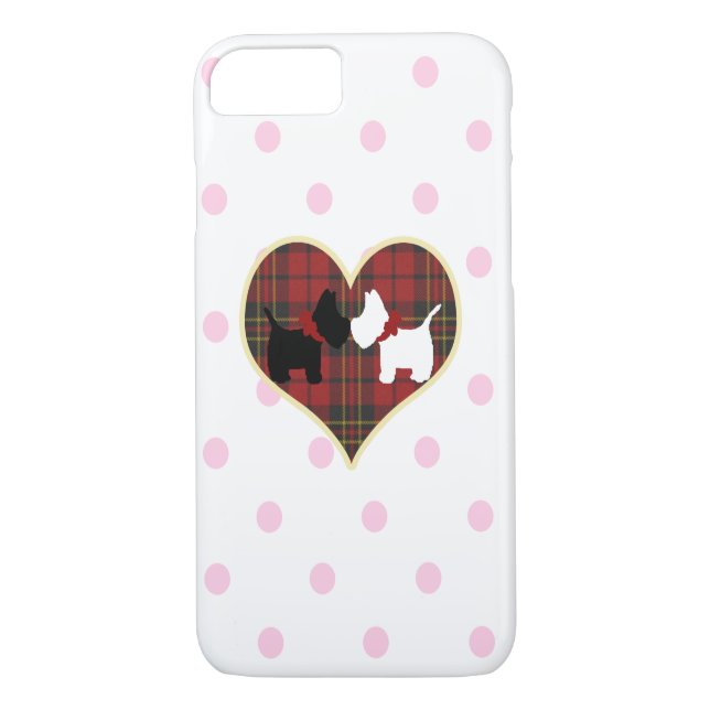 Coques Case-Mate iPhone Amour de chiot de Scottie (Dos)