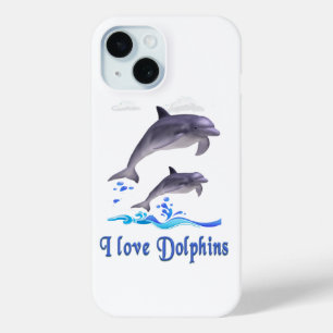 Coque Pour iPhone 15 Amour de dauphin
