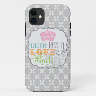 Coque iPhone 11 Amour de rêve de rire et gris chics minables
