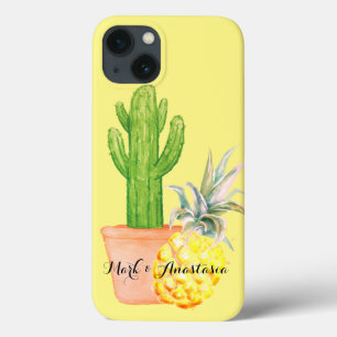 Case-Mate iPhone Case Amour moderne Ananas jaune et Cactus