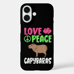 Coques iPhone 16 Amour Paix Capybaras Animaux Mignons Amoureux des