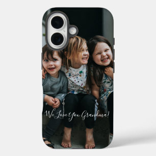 Coques iPhone 16 Amour personnalisé Vous Grand-mère Photo manuscrit