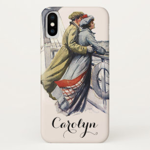 Coques Pour iPhone Amour vintage et romance, Nouveaux mariés sur bate