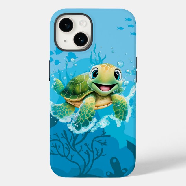 Coques Case-Mate iPhone amoureux de tortues de mer (Verso)