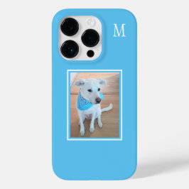 Coque Pour iPhone 14 Pro Amoureux des chiens Bleu Bébé Une photo initiale u