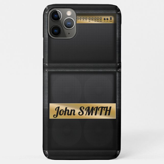 Coques Case-Mate iPhone Ampoule de guitare avec nom personnalisé (Dos)