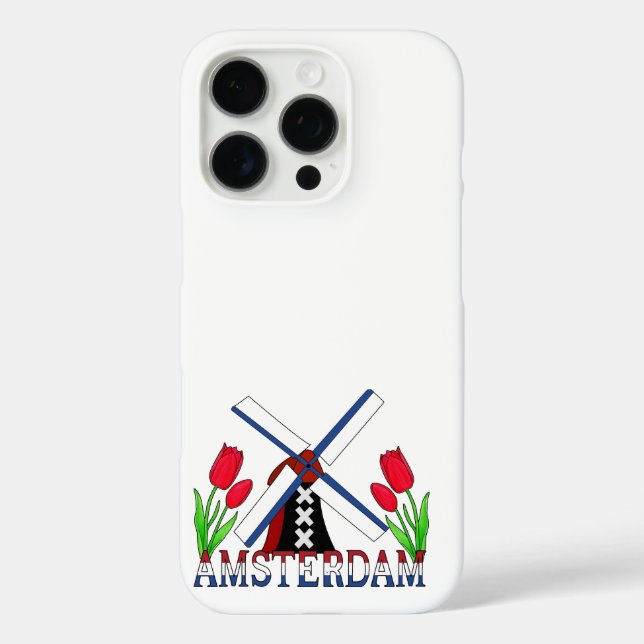 Coques Case-Mate iPhone Amsterdam Pays-Bas Tulips Windmills (Verso)