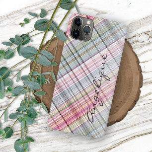 Case-Mate iPhone Case Amusant été rose bleu Mint vert Plaid Motif