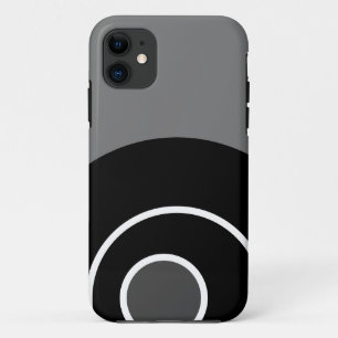 Case-Mate iPhone Case Amusant Gris Gris Noir Blanc Moderne Art Concentré