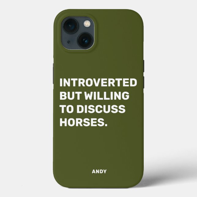 Coques Case-Mate iPhone Amusant Introverted Mais Prêt À Discuter De Chevau (Verso)