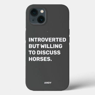 Case-Mate iPhone Case Amusant Présenté Mais Prêt À Discuter Des Chevaux
