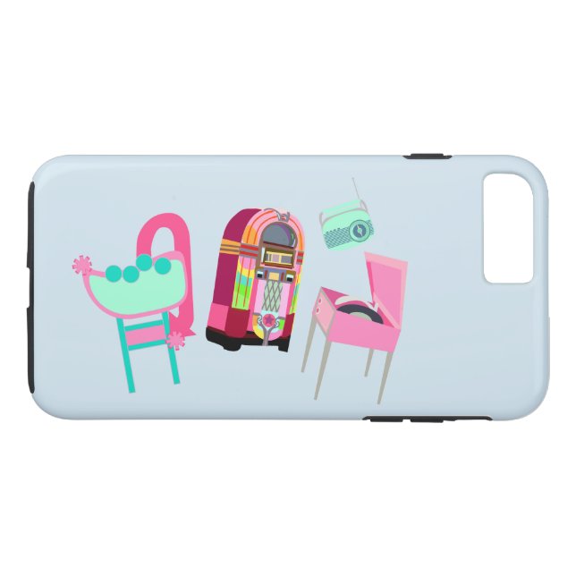 Coques Case-Mate iPhone Amusants Cinquante Musique Temps Rétro Cartographi (Dos (Horizontal))
