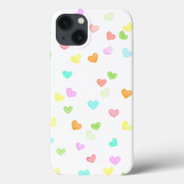 Case-Mate iPhone Case Amusants coeurs colorés joyeux aquarelle