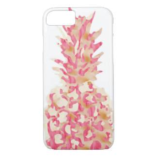 Coque iPhone 8/7 Ananas - aquarelle rose