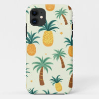 Ananas & arbre motif design iphone 11 coques
