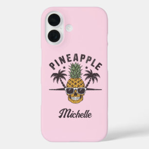 Coques iPhone 16 Ananas drôle portant des lunettes de soleil Person