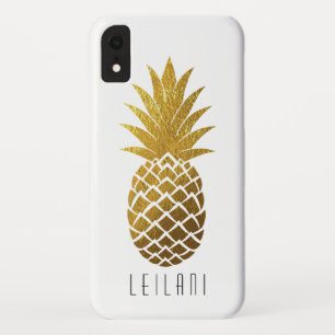 Case-Mate iPhone Case Ananas élégant d'or de Faux