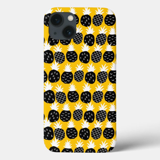Coques Case-Mate iPhone Ananas noir (Verso)