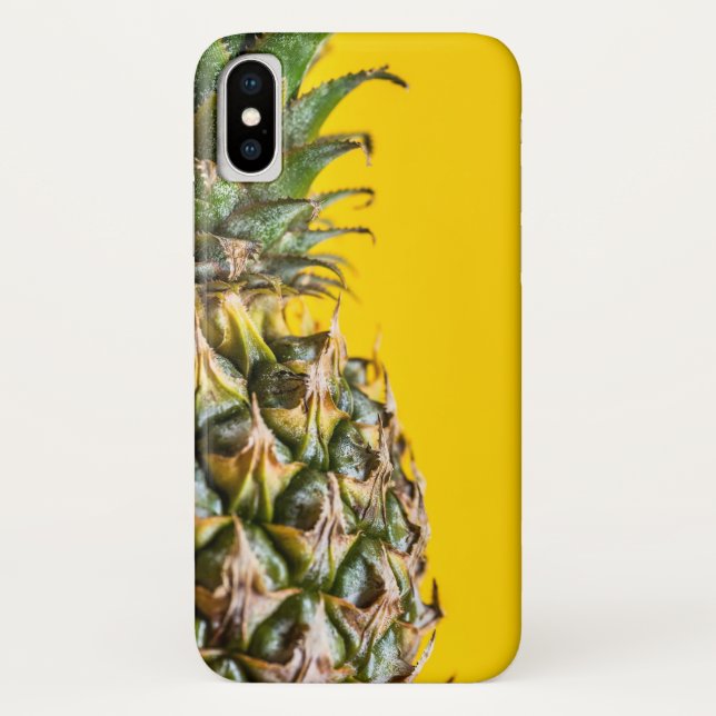 Coques Case-Mate iPhone Ananas sur arrière - plan jaune (Dos)