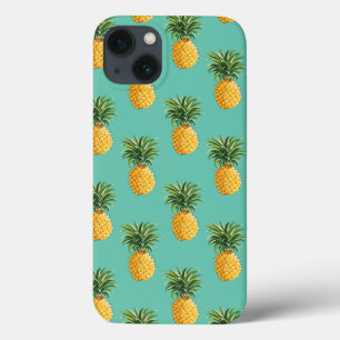 iPhone 13 Coque Ananas Tropical Sur Turquoise