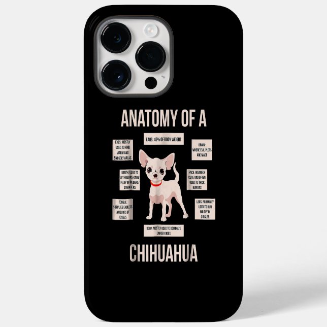 Coques Case-Mate iPhone Anatomie Drôle Du Cadeau Du Chihuahua (Verso)