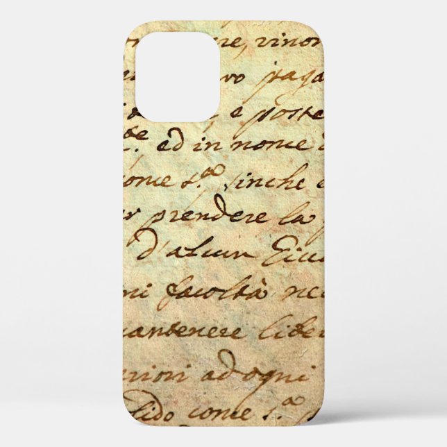 Coques Case-Mate iPhone Ancien manuscrit du 1700 siècle écrit à l'encre  (Verso)