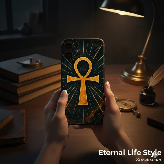Coques Case-Mate iPhone Ancienne Ankh Sacrée Mystique Or Radiance (Créateur téléchargé)
