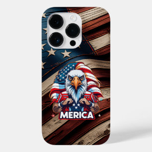 Coque Pour iPhone 14 Pro Anciens Combattants Drapeau américain Merica Aigle